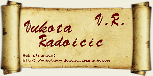 Vukota Radoičić vizit kartica